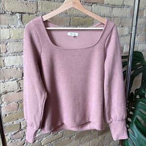 Madewell Dusty Rose Knit Top size M